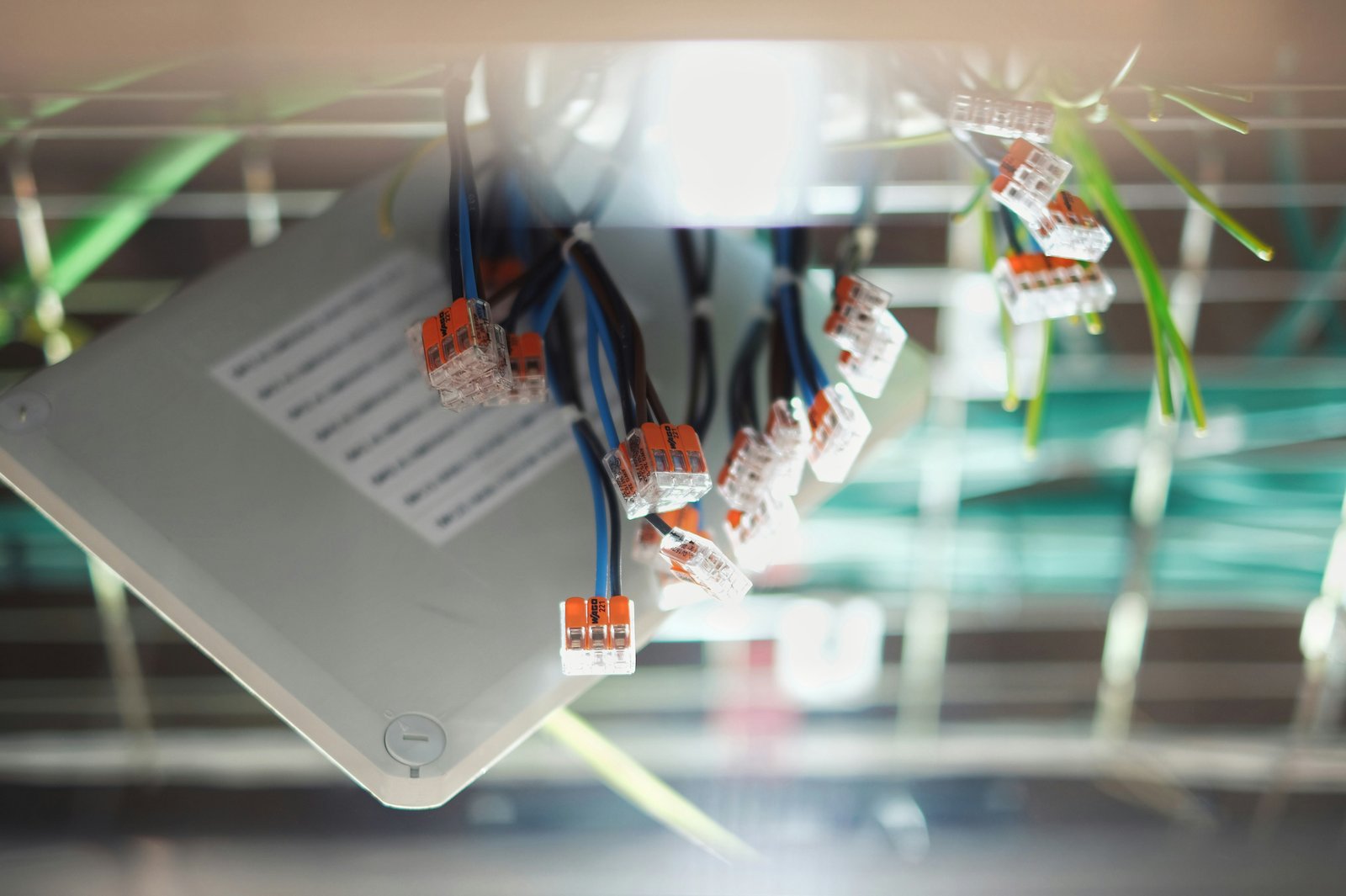 Commercial electrical installation works in progress